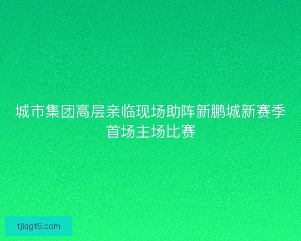 城市集团高层亲临现场助阵新鹏城新赛季首场主场比赛