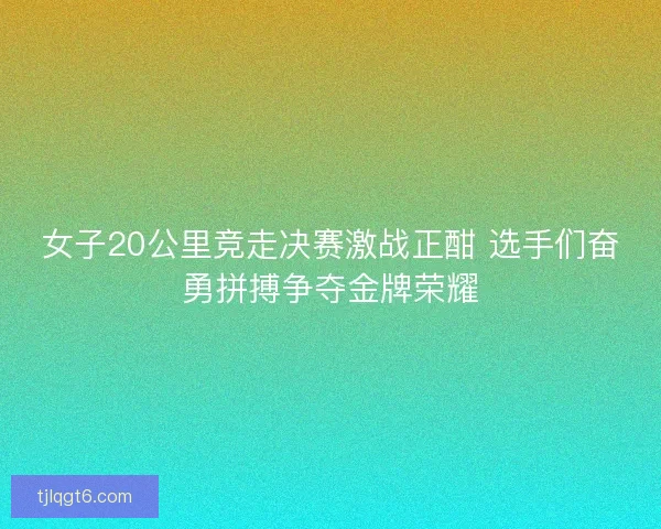 女子20公里竞走决赛激战正酣 选手们奋勇拼搏争夺金牌荣耀 女子20公里竞走决赛激战正酣 选手们奋勇拼搏争夺金牌荣耀
